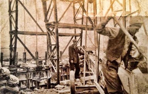 part of the Sea wall or promenade under construction 1938/39