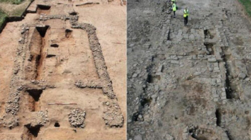 A photo of Roman settlements in maryport